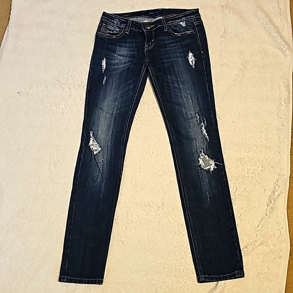 Vigoss Denim - Vigoss‎ Dark Wash Distressed Jeans